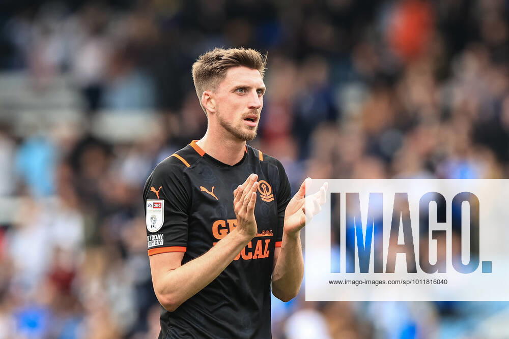 Sky Bet Championship Peterborough v Blackpool Jake Beesley 28 of Blackpool applauds the traveling fans Peterborough Weston Homes Stadium Cambridgeshire United Kingdom