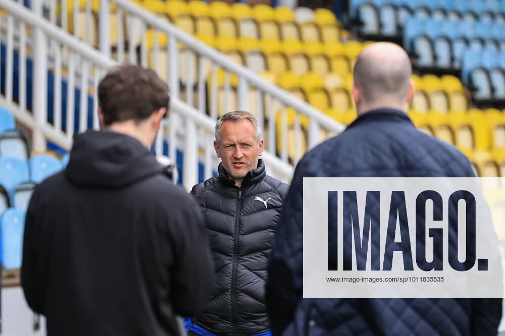 Sky Bet Championship Peterborough v Blackpool Neil Critchley head coach of Blackpool speaks to press Peterborough Weston Homes Stadium Cambridgeshire United Kingdom