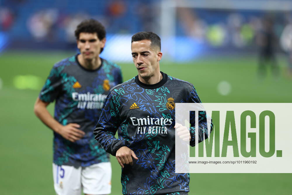 Lucas Vazquez of Real Madrid warms up during the Spanish League, La Liga Santander, football match played between Real Madrid and Levante UD at Santiago Bernabeu stadium on May 12, 2022, in Madrid, Spain MADRID SPAIN - ZUMAa181 20220512_zaa_a181_031