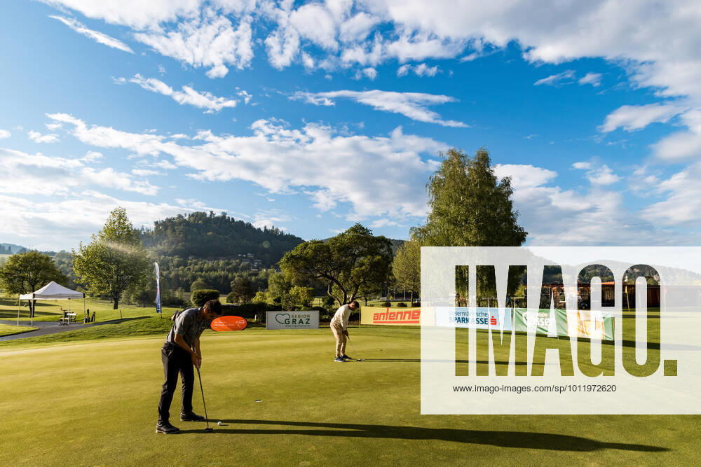 GOLF - Goesser Open 2022 MARIA LANKOWITZ,AUSTRIA,13.MAY.22 - GOLF - Alps Tour, Goesser Open, GC Erzherzog Johann. Image shows a general view of practice green. GEPAxpictures Klansek
