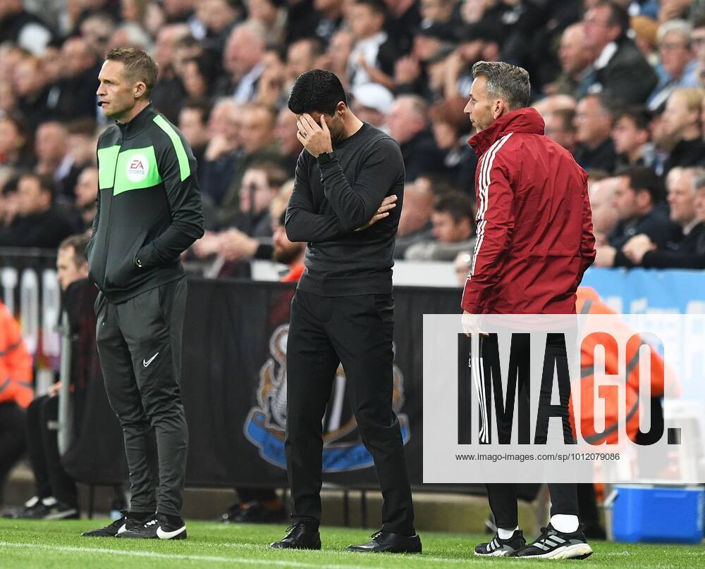 Mandatory Credit: Photo by Richard Lee Shutterstock (12942014de) Mikel Arteta manager of Arsenal is dejected Newcastle United v Arsenal, Premier League, Football, St James Park, Newcastle, UK - 16 May 2022 Newcastle United v Arsenal, Premier League, Football, St James Park, Newcastle, UK