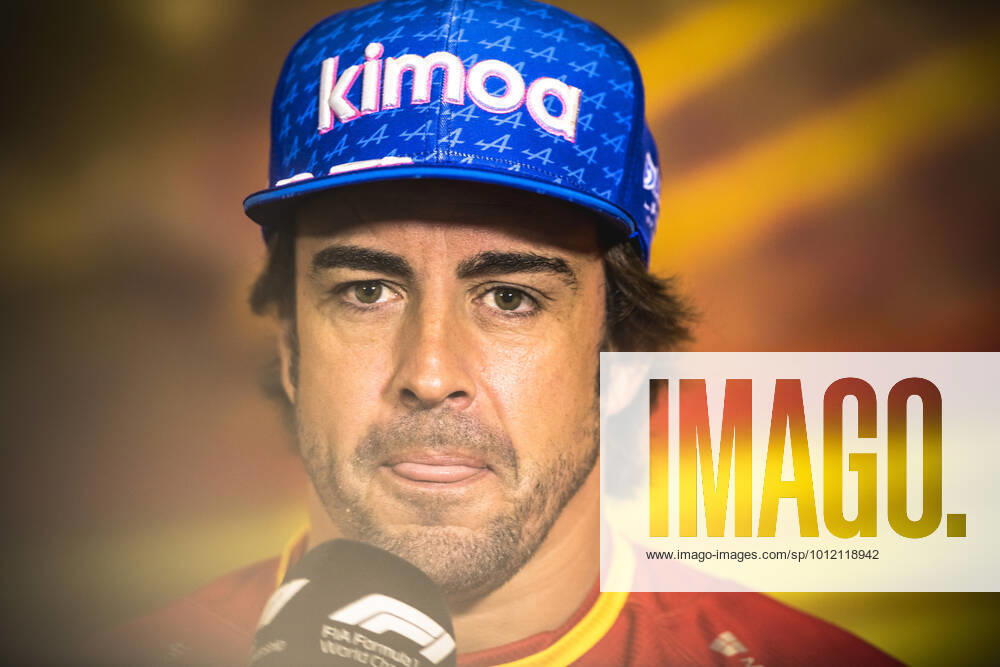 FERNANDO ALONSO (ESP) from team Alpine attends the press prior to the first practice session of the Spanish GP at Circuit de Catalunya Barcelona Spain - ZUMAo105 20220520_zap_o105_003