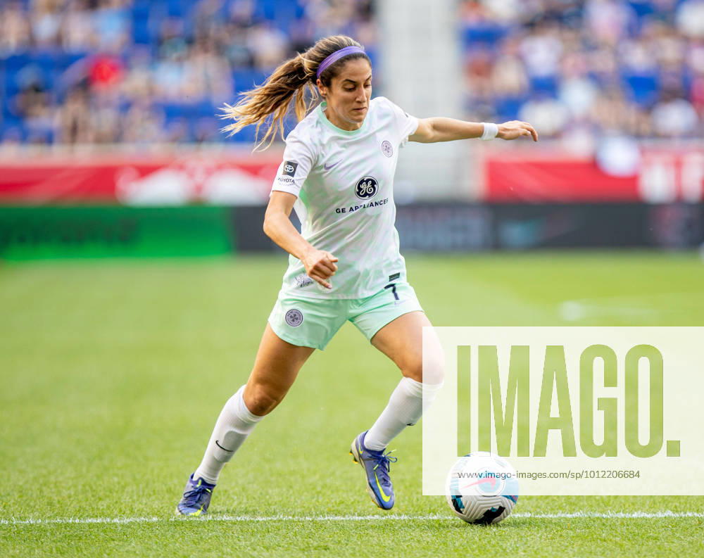 Harrison, New Jersey, United States of America, May 22nd 2022: Savannah DeMelo ( 7 Racing FC) going forward during the National Womens Soccer League game between NJ NY Gotham FC and Racing Louisville FC at RedBull Arena in Harrison, NJ Georgia Soares SPP NJ NY Gotham FC v Racing Louisville FC