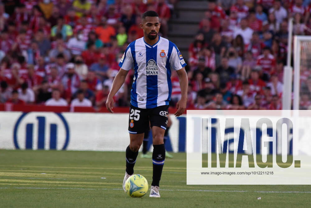 Spain: La Liga-Granada vs RCD Espanol Yangel Herrera of RCD Espanol in action during the Liga match between Granada CF and RCD Espanol at Nuevo Los Carmenes Stadium on May 10, 2022 in Granada, Spain. Granada Granada Spain
