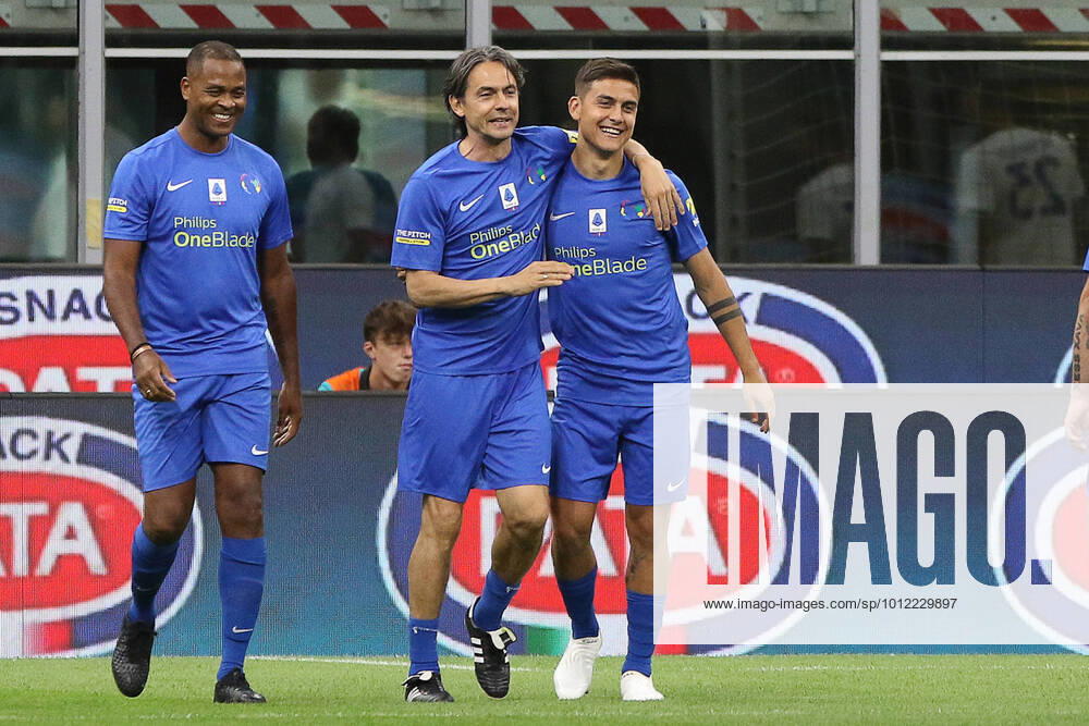 KW21 Photo Paola Garbuio LaPresse May 23, 2022 Milano, Italy soccer INTEGRATION HEROES THE MATCH -Friendly Match - Penzo San Siro. In the pic: Inzaghi Filippo s celebration