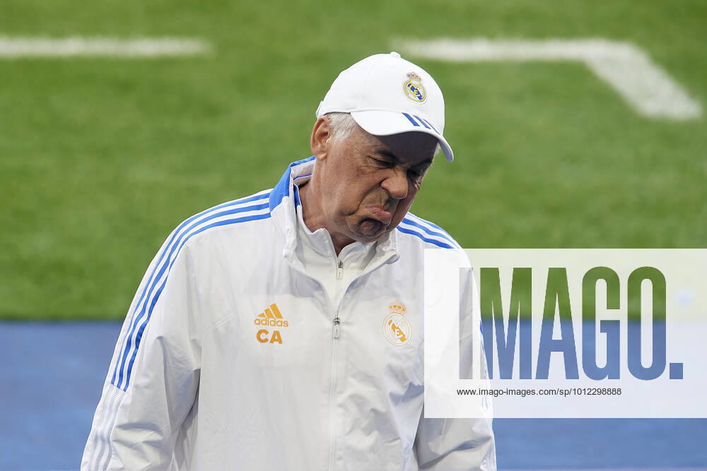 Liverpool FC Training Session And press conference, PK, Pressekonferenz - UEFA Champions League Final 2021 22 Carlo Ancelotti head coach of Real Madrid at Stade de France on May 27, 2022 in Paris, France. Liverpool will face Real Madrid in the UEFA Champions League final on May 28, 2022. Paris France