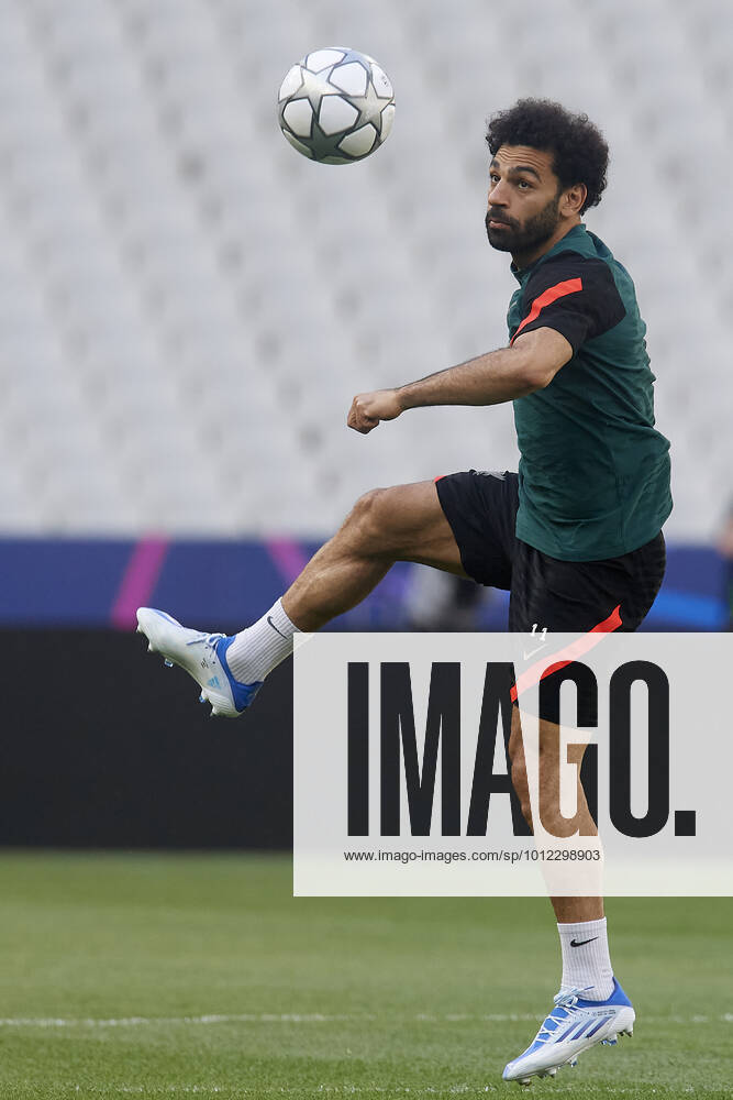 Liverpool FC Training Session And press conference, PK, Pressekonferenz - UEFA Champions League Final 2021 22 Mohamed Salah of Liverpool at Stade de France on May 27, 2022 in Paris, France. Liverpool will face Real Madrid in the UEFA Champions League final on May 28, 2022. Paris France