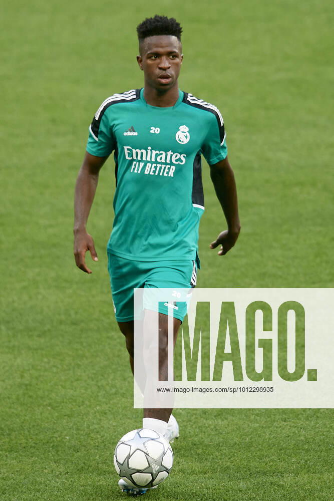 Liverpool FC Training Session And press conference, PK, Pressekonferenz - UEFA Champions League Final 2021 22 Vinicius Junior of Real Madrid at Stade de France on May 27, 2022 in Paris, France. Liverpool will face Real Madrid in the UEFA Champions League final on May 28, 2022. Paris France