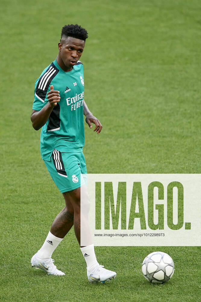 Liverpool FC Training Session And press conference, PK, Pressekonferenz - UEFA Champions League Final 2021 22 Vinicius Junior of Real Madrid at Stade de France on May 27, 2022 in Paris, France. Liverpool will face Real Madrid in the UEFA Champions League final on May 28, 2022. Paris France