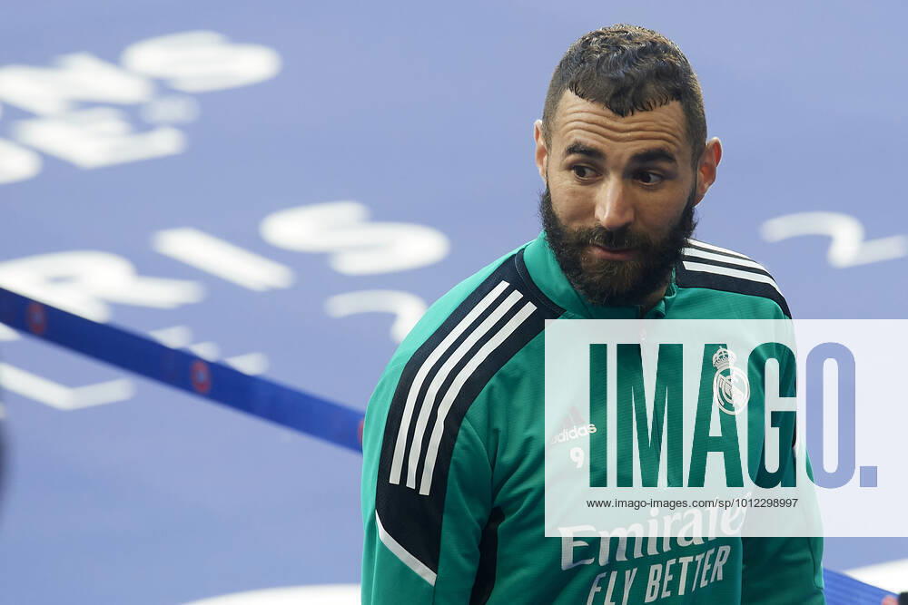 Liverpool FC Training Session And press conference, PK, Pressekonferenz - UEFA Champions League Final 2021 22 Karim Benzema of Real Madrid at Stade de France on May 27, 2022 in Paris, France. Liverpool will face Real Madrid in the UEFA Champions League final on May 28, 2022. Paris France