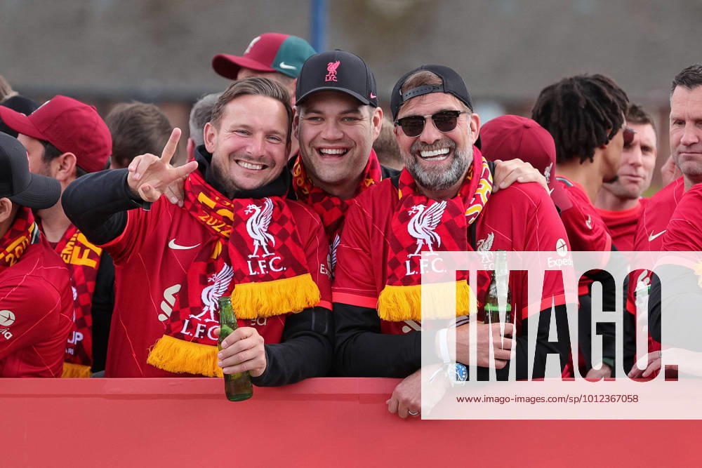 Liverpool FC open top bus victory parade through the city Jürgen Klopp manager of Liverpool poses for pictures during the open top bus parade today in Liverpool as the squad return from The Champions League Final in Paris Liverpool Anfield Merseyside United Kingdom