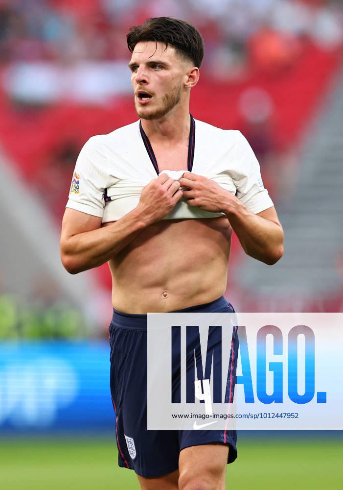 Budapest, Hungary, 4th June 2022. Declan Rice of England during the UEFA Nations League match at Puskas Arena, Budapest. Picture credit should read: David Klein Sportimage . SPI-1726-0057