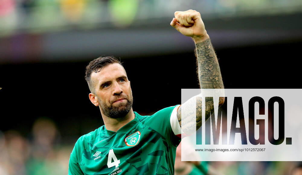 UEFA Nations League Group B1, Aviva Stadium, Dublin 11 6 2022 Republic of Ireland vs Scotland Irelands Shane Duffy celebrates after the game Shane Duffy celebrates 11 6 2022