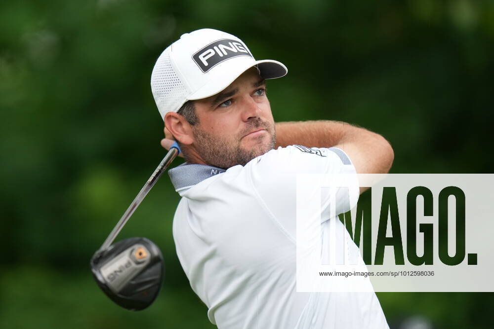Corey Conners of Canada watches his tee shot on the second hole during the fourth round of the Canadian Open in Toronto on Sunday, June 12, 2022. Canada News - June 12, 2022 - ZUMAc35_ 20220612_zaf_c35_015