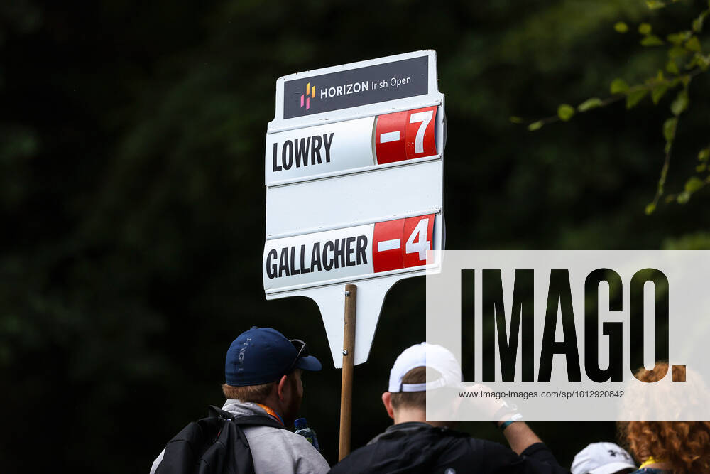 2022 Horizon Irish Open, Mount Juliet Estate, Thomastown, Kilkenny 2 7 2022 A view of the scorecard for Shane Lowry and Stephen Gallacher A view of the scorecard for Shane Lowry and Stephen Gallacher 2 7 2022