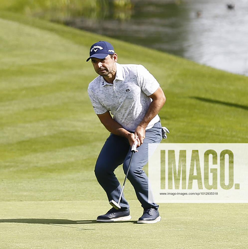 2nd July 2022, Mount Juliet Golf &amp; Spa Hotel, Thomastown, County Kilkenny, Republic of Ireland: Horizon Irish Open Golf, 3rd round; Fabizio Zanotti of Paraguay reacts to a missed putt on the 18th green ActionPlus12404226 PeterxFitzpatrick