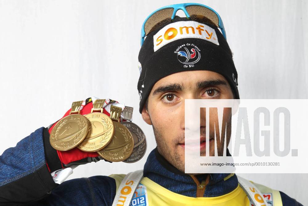 Biathlon WM IBU 11.03.2012 Weltmeisterschaften Biathlon Ruhpolding Chiemgau Arena 15 km Massenstart Herren Martin FOURCADE FRA Goldmedaille erfolgreichster Teilnehmer der Weltmeisterschaften in Ruhpolding 3xGoldmedaille (10km Sprint, 12,5km Verfolgung), 1x Silbermedaille (20km)