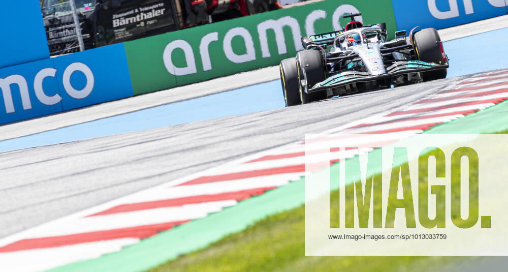 FORMULA 1 - GP of Austria 2022 SPIELBERG,AUSTRIA,08.JUL.22 - MOTORSPORTS, FORMULA 1 - Grand Prix of Austria, Red Bull Ring, practice and qualifying. Image shows George Russell (GBR Mercedes). GEPAxpictures xWolfgangxJannach