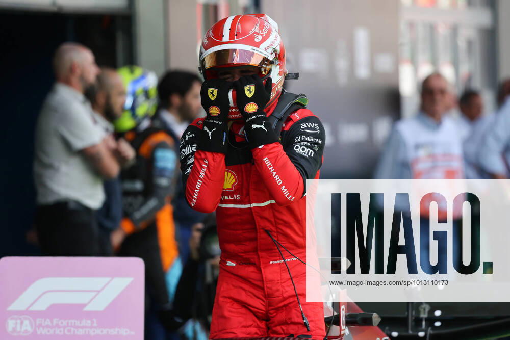 Bilder des Jahres 2022, Sport 07 Juli F1 Austrian Grand Prix Charles Leclerc of Ferrari celebrates after he won the Formula 1 Austrian Grand Prix at Red Bull Ring in Spielberg, Austria on July 10, 2022. Spielberg Austria