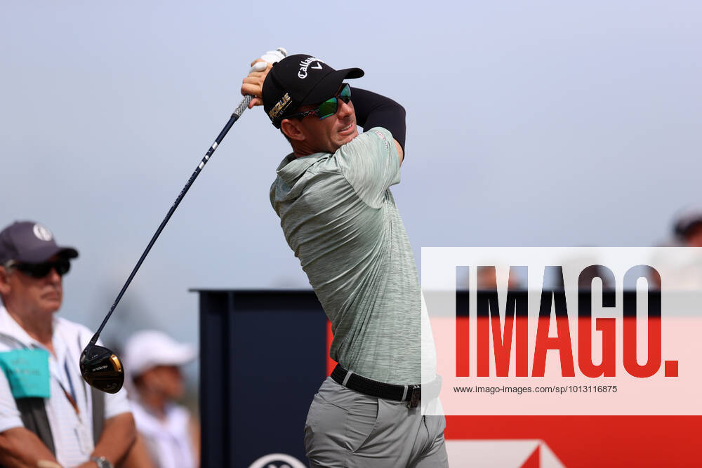 11th July 2022, Old Course at St Andrews, St Andrews, Fife, Scotland; The Open Golf Championship pre-tournament activities; Dylan Fritelli (RSA) hits his tee shot on the 17th hole ActionPlus12407474 DavidxBlunsden