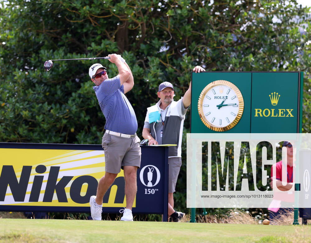11th July 2022, Old Course at St Andrews, St Andrews, Fife, Scotland; The Open Golf Championship pre-tournament activities; Ryan Fox (NZ) drives from the 2nd tee ActionPlus12407494 DavidxBlunsden