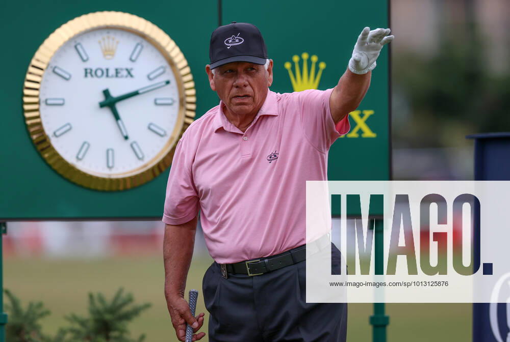 11th July 2022, Old Course at St Andrews, St Andrews, Fife, Scotland; The Open Golf Championship pre-tournament activities; Lee Trevino (USA) prepares to hit his tee shot on the 2nd hole during the Celebration of Champions event ActionPlus12407738 DavidxBlunsden