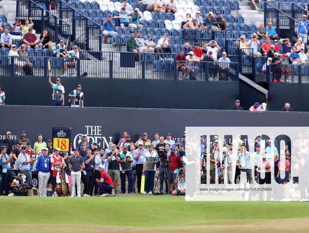 11th July 2022, Old Course at St Andrews, St Andrews, Fife, Scotland; The Open Golf Championship pre-tournament activities; Tiger Woods (USA) hits his tee shot on the 18th hole during the Celebration of Champions event ActionPlus12407740 DavidxBlunsden