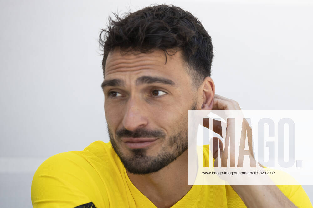 Soccer training camp of Borussia Dortmund, season 2022 2023, interview with Mats Hummels in Bad Ragaz Mats Hummels Borussia Dortmund