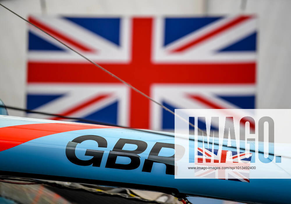 Ineos Team UK team shore base at the Great Britain SailGP at Plymouth, UK on 29 July 2022.