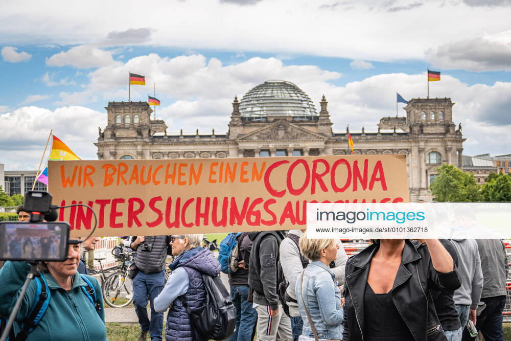 Berlin,Germany,GER,Rally with TV cook Attila Hildmann in front of the Reichstag