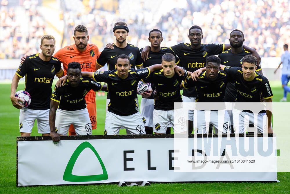AIKs starting eleven for the football match in the Allsvenskan between AIK and Värnamo on August 14, 2022 in Stockholm,