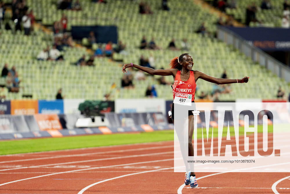 European Championships Munich22 Athletics, 15 08 2022 Yasemin Can TUR over 10000m at the European Athletics Championships in Munich on 15 08 2022