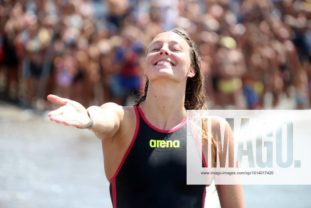 KW33 Rome, Italy 21.08.2022: BECK LEONIE Germany team win competition Open Water MIXED 10 KM Final in Swimming Championship in LEN European Aquatics in Rome 2022 in Foro Italico