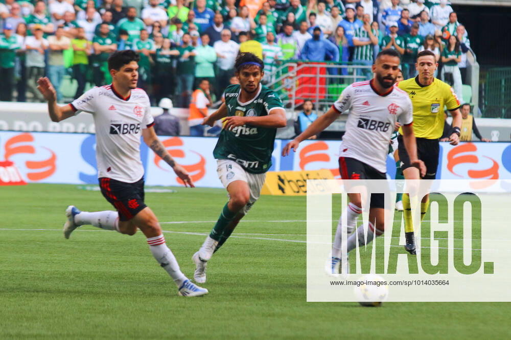 Palmeiras x Flamengo SÃO PAULO, SP - 21.08.2022: PALMEIRAS X FLAMENGO - Match between Palmeiras and Flamengo valid for the 23rd round of the 2022 Brazilian Championship held at Allianz Parque in São Paulo this Sunday afternoon (21). (Photo: Yuri Murakami Fotoarena) x2253078x YurixMurakami