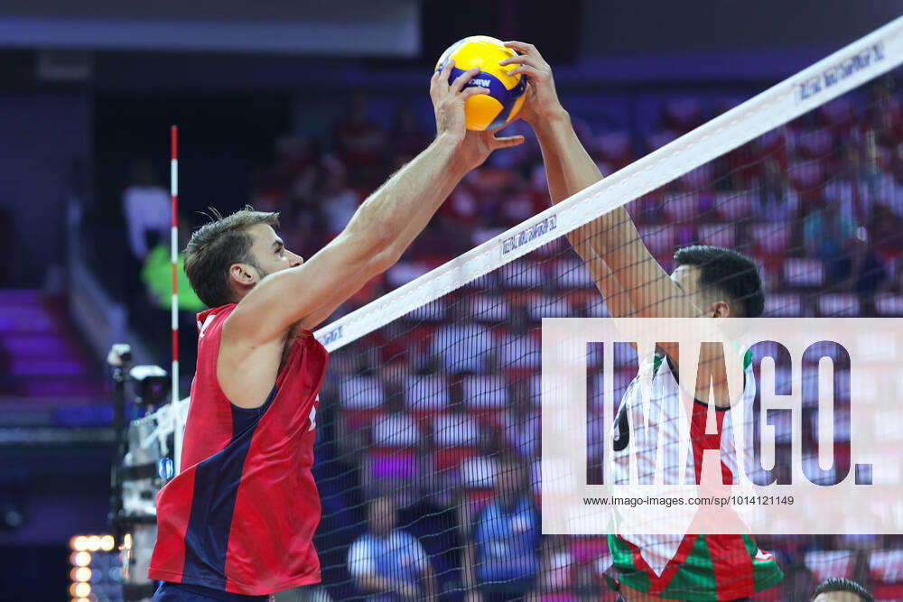 KATOWICE 26.08.2022 MISTRZOSTWA SWIATA W SIATKOWCE MEZCZYZN FAZA GRUPOWA GRUPA C: USA - MEKSYK --- FIVB VOLLEYBALL MENS World Championship, WM, Weltmeisterschaft 2022 GROUP C MATCH: USA - MEXICO AARON RUSSEL FOT. ANNA KLEPACZKO FOTOPYK NEWSPIX.PL --- Newspix.pl 220826LUM013