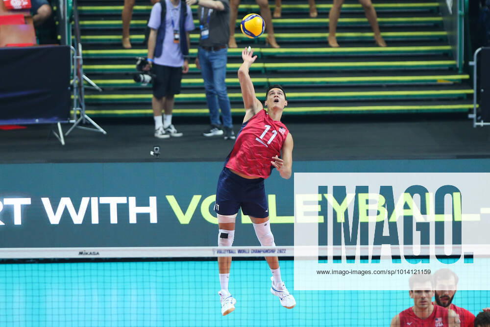 KATOWICE 26.08.2022 MISTRZOSTWA SWIATA W SIATKOWCE MEZCZYZN FAZA GRUPOWA GRUPA C: USA - MEKSYK --- FIVB VOLLEYBALL MENS World Championship, WM, Weltmeisterschaft 2022 GROUP C MATCH: USA - MEXICO MICAH CHRISTENSON FOT. ANNA KLEPACZKO FOTOPYK NEWSPIX.PL --- Newspix.pl 220826LUM023