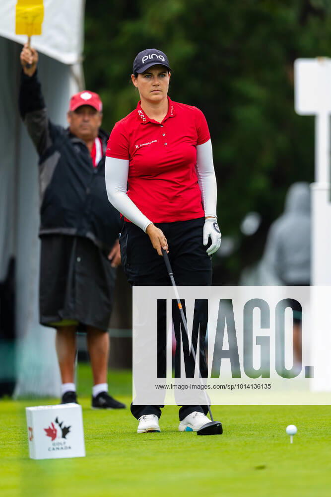 OTTAWA, ON - AUGUST 26: Caroline Masson of Germany before teeing off on the 1st hole during the second round of the CP Womens Open on August 26, 2022, at The Ottawa Hunt and Golf Club in Ottawa, ON, Canada. (Photo by Richard A. Whittaker Icon Sportswire) GOLF: AUG 26 LPGA, Golf Damen - CP Womens Open Icon2208260682