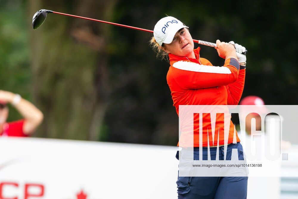 OTTAWA, ON - AUGUST 26: Isi Gabsa of Germany tees off on the 1st hole during the second round of the CP Womens Open on August 26, 2022, at The Ottawa Hunt and Golf Club in Ottawa, ON, Canada. (Photo by Richard A. Whittaker Icon Sportswire) GOLF: AUG 26 LPGA, Golf Damen - CP Womens Open Icon2208260892