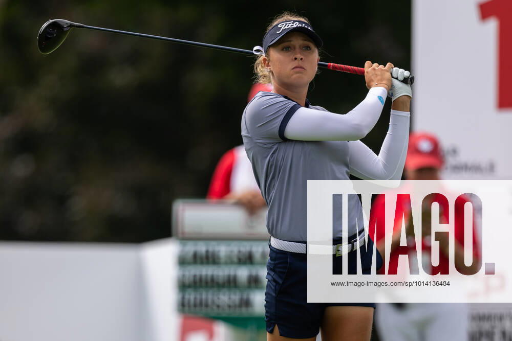 OTTAWA, ON - AUGUST 26: Pauline Roussin of France tees off on the 1st hole during the second round of the CP Womens Open on August 26, 2022, at The Ottawa Hunt and Golf Club in Ottawa, ON, Canada. (Photo by Richard A. Whittaker Icon Sportswire) GOLF: AUG 26 LPGA, Golf Damen - CP Womens Open Icon2208261232