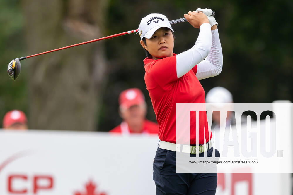 OTTAWA, ON - AUGUST 26: Haru Nomura of Japan tees off on the 1st hole during the second round of the CP Womens Open on August 26, 2022, at The Ottawa Hunt and Golf Club in Ottawa, ON, Canada. (Photo by Richard A. Whittaker Icon Sportswire) GOLF: AUG 26 LPGA, Golf Damen - CP Womens Open Icon2208261312