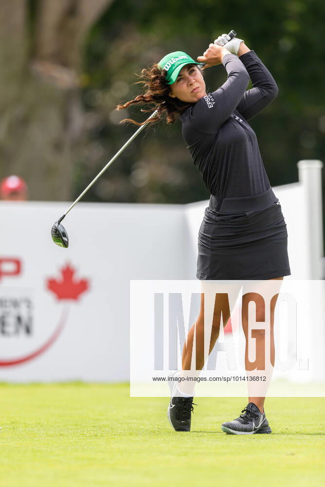 OTTAWA, ON - AUGUST 26: Sarah Schmelzel of the United States tees off on the 1st hole during the second round of the CP Womens Open on August 26, 2022, at The Ottawa Hunt and Golf Club in Ottawa, ON, Canada. (Photo by Richard A. Whittaker Icon Sportswire) GOLF: AUG 26 LPGA, Golf Damen - CP Womens Open Icon2208261612