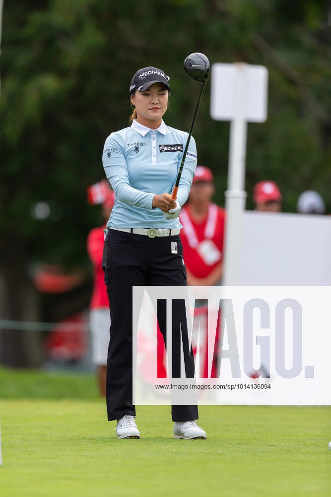 OTTAWA, ON - AUGUST 26: So Yeon Ryu of South Korea before teeing off on the 1st hole during the second round of the CP Womens Open on August 26, 2022, at The Ottawa Hunt and Golf Club in Ottawa, ON, Canada. (Photo by Richard A. Whittaker Icon Sportswire) GOLF: AUG 26 LPGA, Golf Damen - CP Womens Open Icon2208261822