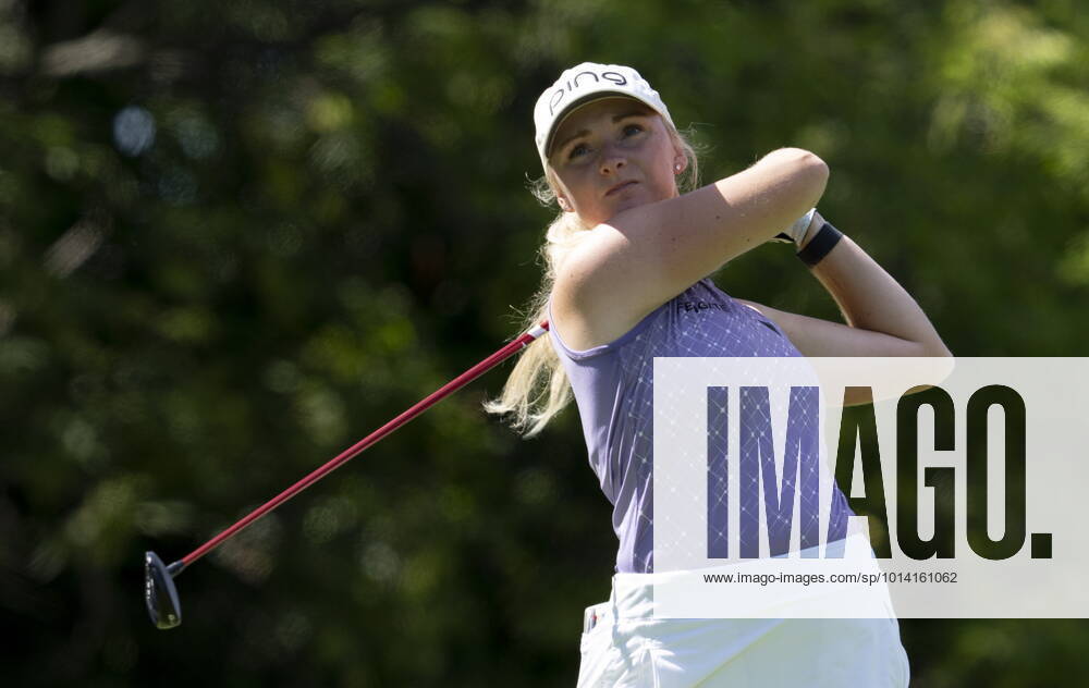 Maddie Szeryk, of Canada, watches her drive on the 2nd hole during the third round action at the CP Womens Open, Saturday, August 27, 2022 in Ottawa. Maddie Szeryk - ZUMAc35_ 20220827_zaf_c35_014