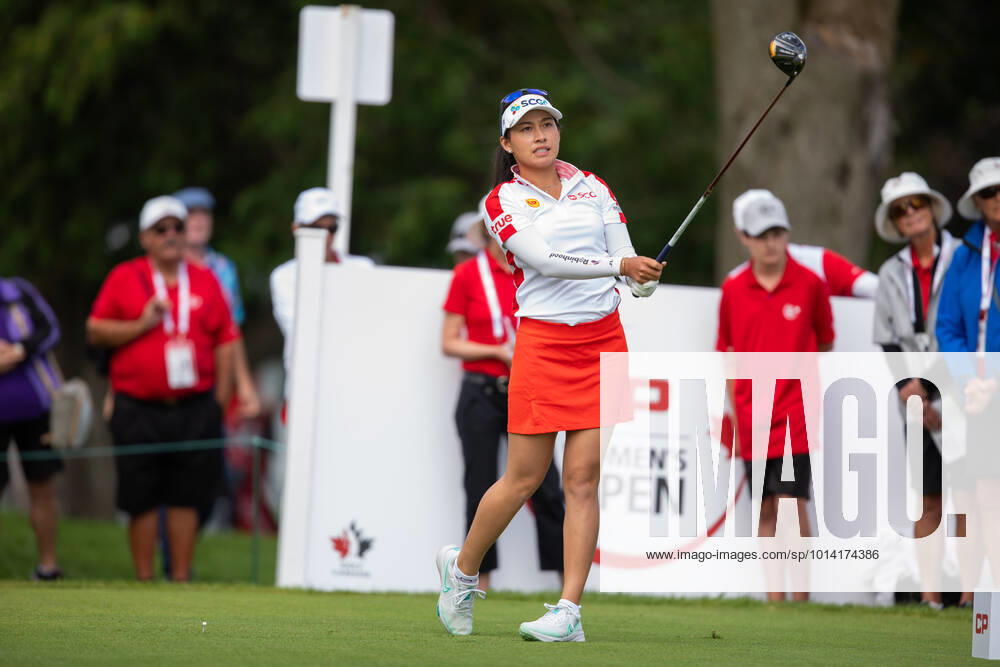 OTTAWA, ON - AUGUST 27: Atthaya Thitikul of Thailand on the 1st hole tee during the third round of the CP Womens Open on August 27, 2022, at The Ottawa Hunt and Golf Club in Ottawa, ON, Canada. (Photo by Richard A. Whittaker Icon Sportswire) GOLF: AUG 27 LPGA, Golf Damen - CP Womens Open Icon2208270403