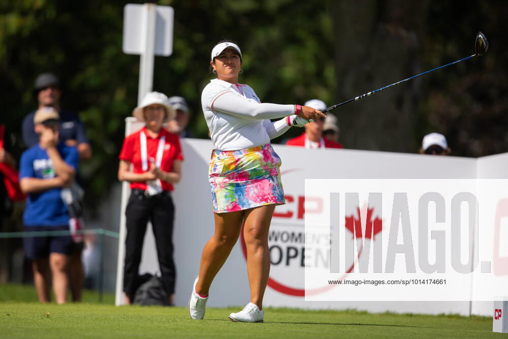 OTTAWA, ON - AUGUST 27: Lilia Vu of the United States on the 1st hole tee during the third round of the CP Womens Open on August 27, 2022, at The Ottawa Hunt and Golf Club in Ottawa, ON, Canada. (Photo by Richard A. Whittaker Icon Sportswire) GOLF: AUG 27 LPGA, Golf Damen - CP Womens Open Icon2208271043