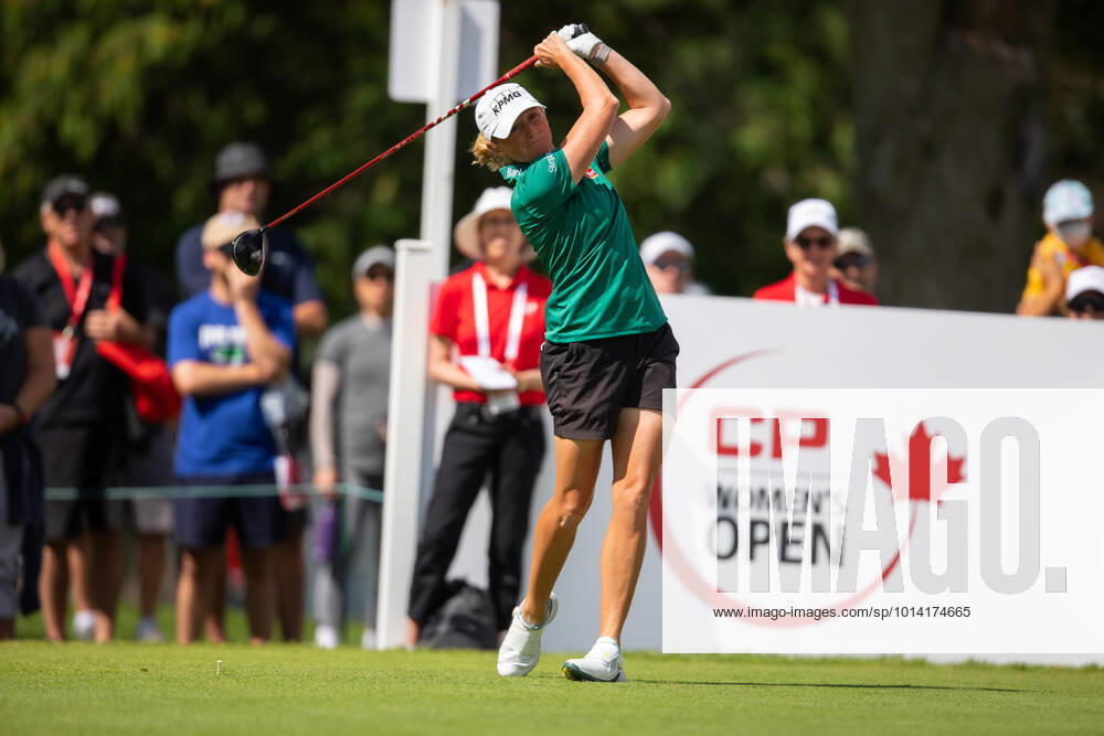OTTAWA, ON - AUGUST 27: Stacy Lewis of the United States on the 1st hole tee during the third round of the CP Womens Open on August 27, 2022, at The Ottawa Hunt and Golf Club in Ottawa, ON, Canada. (Photo by Richard A. Whittaker Icon Sportswire) GOLF: AUG 27 LPGA, Golf Damen - CP Womens Open Icon2208271073