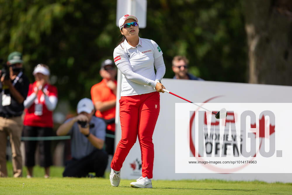 OTTAWA, ON - AUGUST 27: Hye-Jin Choi of South Korea on the 1st hole tee during the third round of the CP Womens Open on August 27, 2022, at The Ottawa Hunt and Golf Club in Ottawa, ON, Canada. (Photo by Richard A. Whittaker Icon Sportswire) GOLF: AUG 27 LPGA, Golf Damen - CP Womens Open Icon2208271593