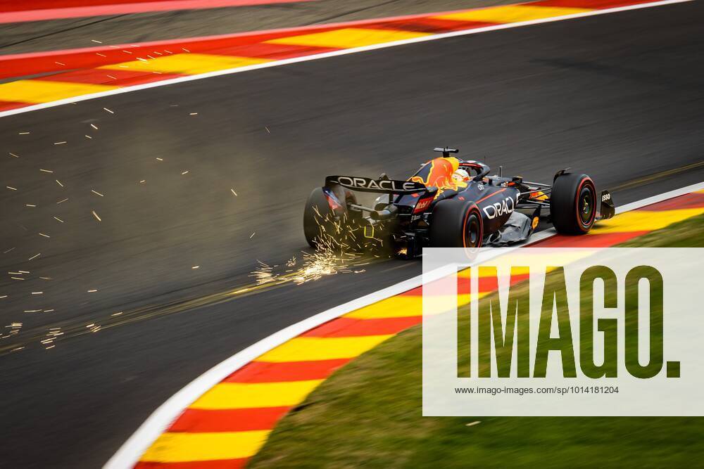 Max Verstappen Red Bull Racing with his car on the track, Belgian Grand Prix 2022, motorsports, Formula 1, 27 08 2022 Belgian Grand Prix 2022, motorsports, Formula 1