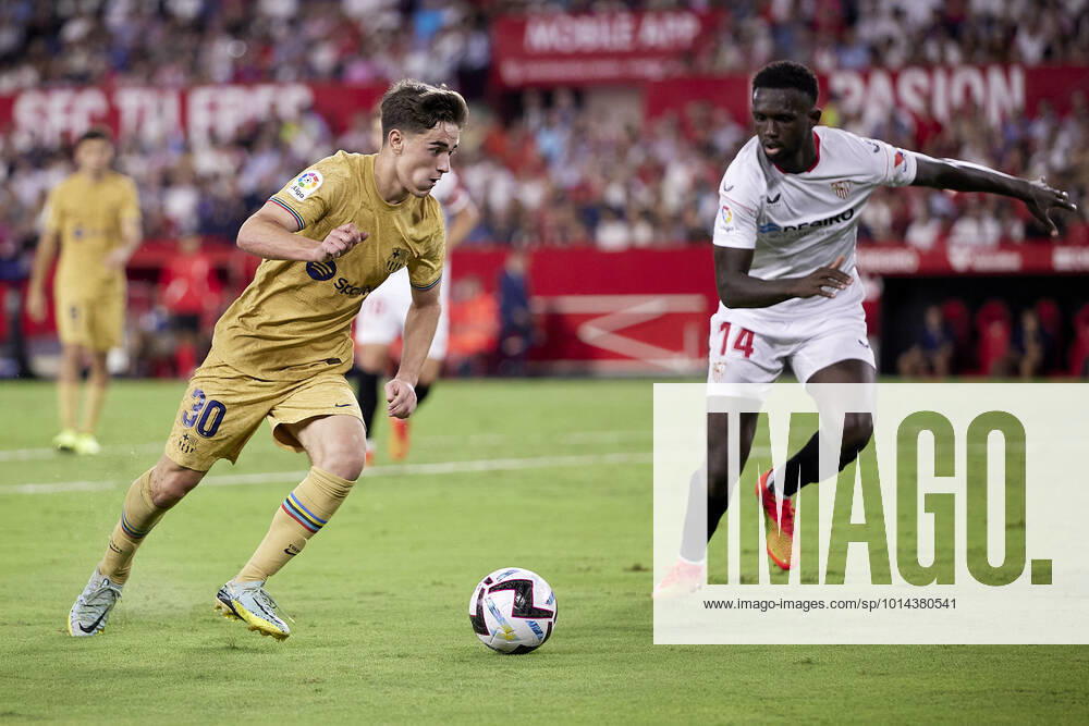 Sevilla FC v FC Barcelona, Barca LaLiga Santander, Seville, Spain Seville, Spain. 03rd September 2022. Gavi (30) of FC Barcelona seen during the LaLiga Santander match between Sevilla FC and FC Barcelona at Estadio Ramon Sanchez Pizjuan in Seville. Seville Andalucia Spain Estadio Ramon Sanchez Pizjuan