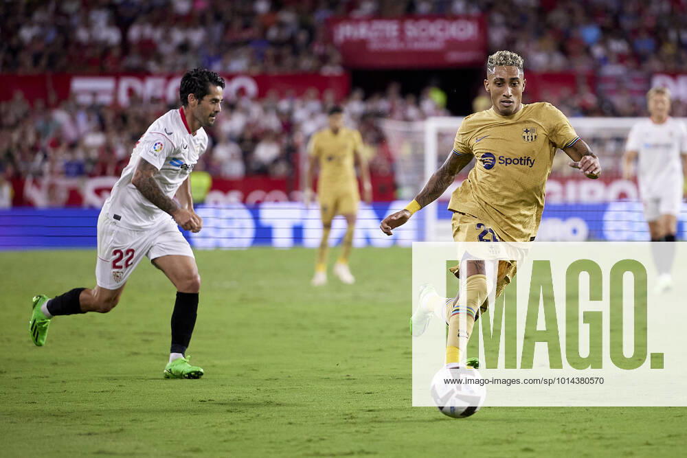 Sevilla FC v FC Barcelona, Barca LaLiga Santander, Seville, Spain Seville, Spain. 03rd September 2022. Raphinha (22) of FC Barcelona seen during the LaLiga Santander match between Sevilla FC and FC Barcelona at Estadio Ramon Sanchez Pizjuan in Seville. Seville Andalucia Spain Estadio Ramon Sanchez Pizjuan